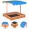 Gossi cutie de nisip cu acoperis ajustabil, 115x115x115 cm, lemn brad