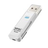 Cititor de carduri 2in1 pentru SDXC si microSDXC, indicator LED, viteza transfer 2.0 - Alb, Dactylion