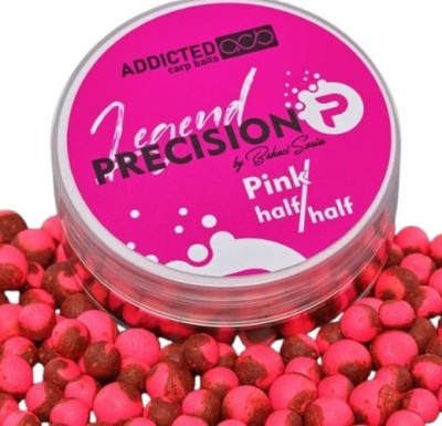 Boilies ADDICTED Carp Baits Precision Legend Half &amp;amp; Half, Pink, 8-10mm, 40g foto