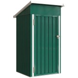 Outsunny Căsuță de Grădină Exterior Metalică 0,74 m&sup2; 107,5x91x185 cm cu Acoperiș &Icirc;nclinat Ușă cu &Icirc;nchidere Ventilații Verde | Aosom Romania