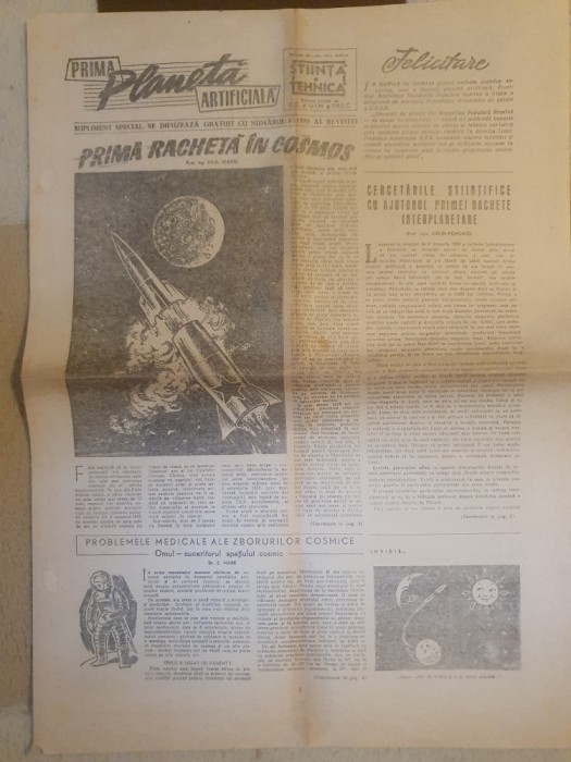 stiinta si tehn. ianuarie 1959-prima racheta in cosmos-prima planeta artificiala