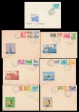 1967-1968 Romania - 7 FDC Posta, Telecomunicatii si Transporturi (uzuale) + 40 ani de telefonie automata, LP 661+ LP 662