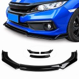 Cumpara ieftin Prelungire Bara Fata Universala, Lip Spoiler Auto Tuning, 4 Piese, ABS, Negru Lucios, 180 cm