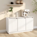 vidaXL Servantă, alb, 111x34x60 cm, lemn masiv de pin