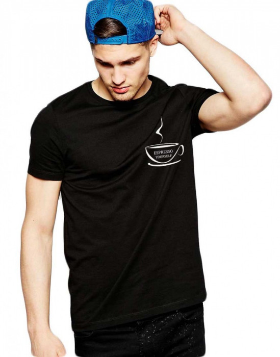 Tricou barbati negru - Espresso Yourself II - 2XL