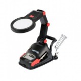 Lupa cu suport pentru masa 3x/4.5x, iluminare led, Yato