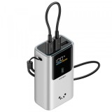 Baterie Externa Cuktech PB1055, 10000mAh, 55W, QC + PD, 1 x USB-A - 2 x USB-C, Gri CKPB1055GBTG