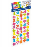 Set sticker buretat -50 cifre diverse culori,25x20mm