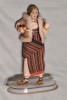 Papusa tarancuta in costum popular traditional romanesc Bucovina, cooperativa Arta Crisana - Romania, Jucarie veche anii 1970