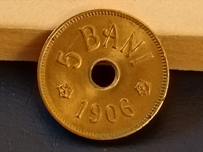 5 bani 1906 J , stare UNC , Luciu de batere ( MS64+ ) [5]