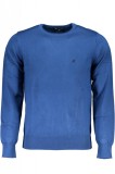 Pulover barbati cu logo si croiala Slim fit albastru, 3XL