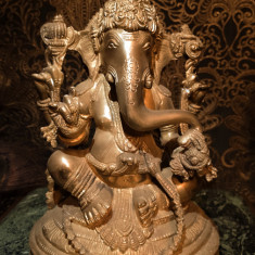 Sculptura din bronz masiv de dimensiuni impresionante Ganesha