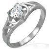 Inel de logodnă cu nod cu un zirconiu &icirc;n formă de inimă - Marime inel: 49