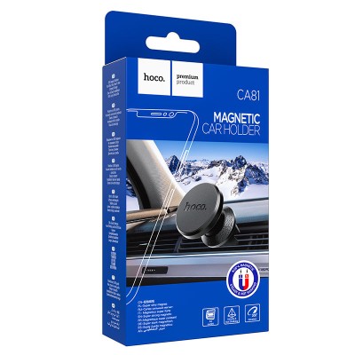 Suport Telefon Auto Magnetic Negru foto