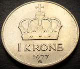Cumpara ieftin Moneda 1 COROANA / KRONE - NORVEGIA, anul 1977 * cod 3665, Europa