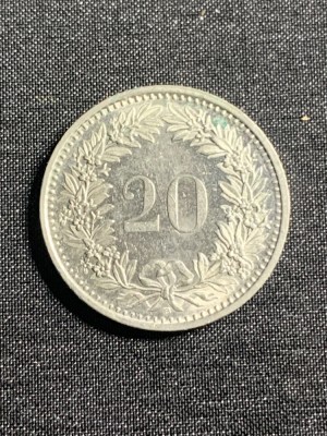 Moneda 20 rappen 1993 Elvetia foto