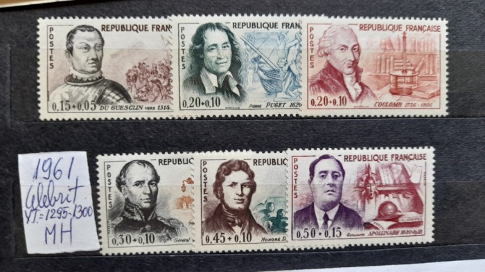 1961-Franta YT=1295-1300 6val c set MH