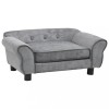 Gossi canapea pentru caini, gri, 72 x 45 x 30 cm, plus