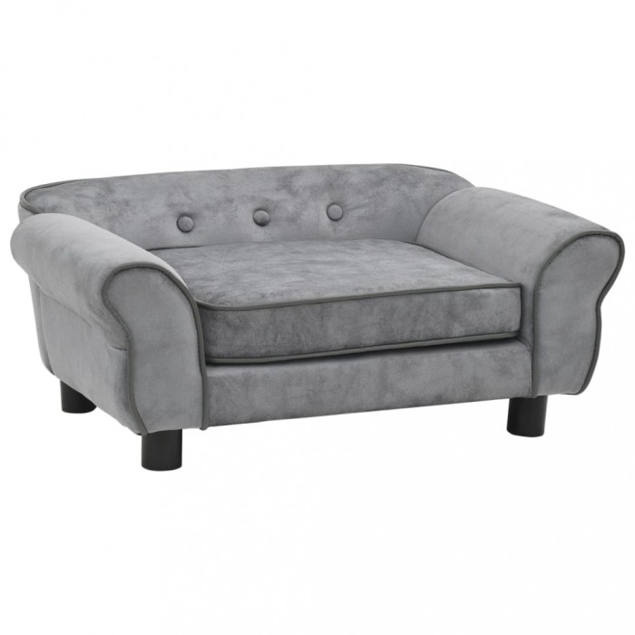 Gossi canapea pentru caini, gri, 72 x 45 x 30 cm, plus