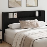 vidaXL Tablă de pat cu sertar Stejar negru 180 x 17 x 104.5 cm