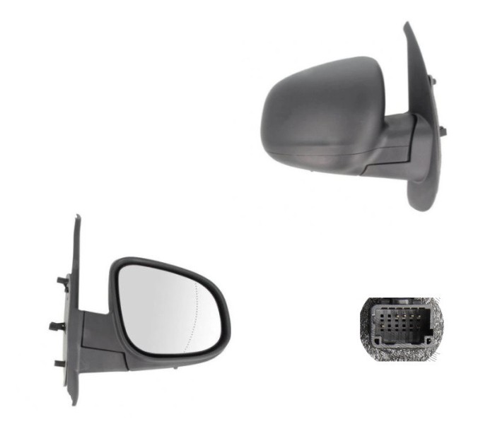 Oglinda exterioara Mercedes Citan (W415), 11.2012-, Dreapta, reglare electrica; carcasa neagra; incalzita; geam asferic; cromat; senzor temperatura;