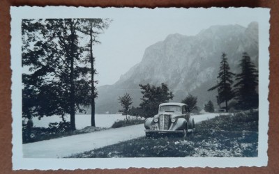 Fotografie, cu automobilul, la plimbare prin Salzkammergut, 1936 foto