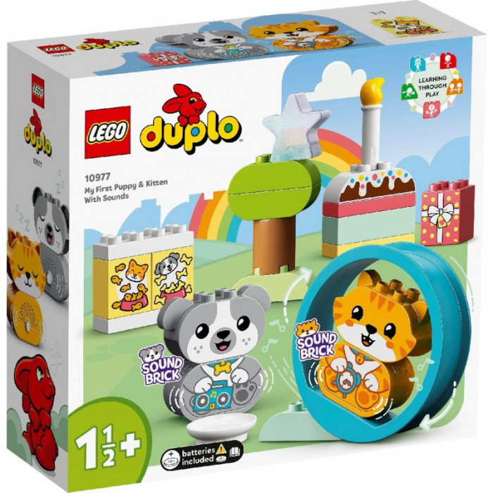 LEGO Duplo Primul meu catelus si primul meu pisoi cu sunete, 22 piese