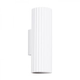 Lampă De Perete Karbon Alb Din Aluminiu, 2 Becuri Tub Minimalist De Interior