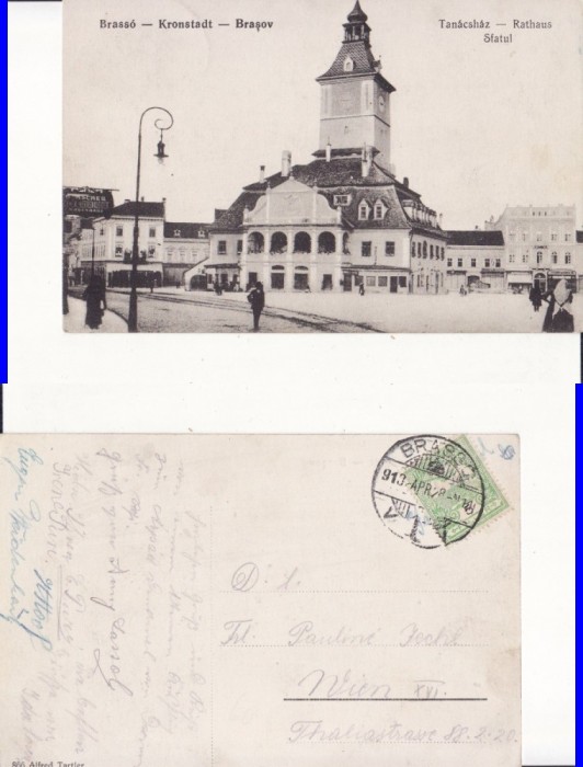 Brasov - Primaria, piata - animata, rara