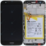 Huawei G8 (RIO-L01) Capac frontal al modulului de afișare + LCD + digitizer + baterie gri 02350KKK