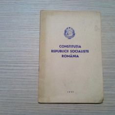 CONSTITUTIA REPUBLICII SOCIALISTE ROMANIA - 1985, 31 p.