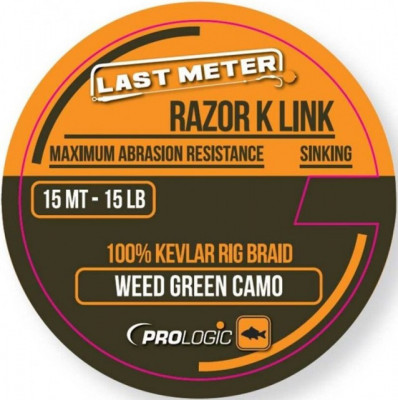 Fir Textil Prologic Razor K Link, Weed Green Camo, 15m (Rezistenta: 15 lbs) foto