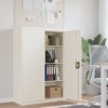Fiset metalic alb, 90x40x140 cm, cu 3 rafturi reglabile si sistem blocare, depozitare birou/dormitor