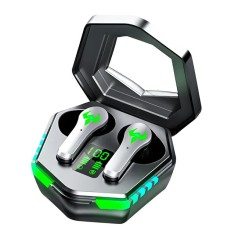 Casti Gaming Bluetooth 5.2 , Calitatea sunetului excelenta, IPX6, Wireless, Handsfree, Anularea Zgomotului, Microfon Incorporat, Carcasa Magnetica, Af
