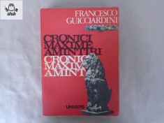 Francesco Guicciardini Cronici, maxime, amintiri foto