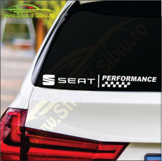 Seat Performance - Stickere Auto -Cod: MOV-039-Dim: 30 cm. x 3.3 cm. foto