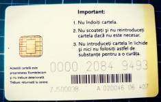 Cartelă televiziune prin cablu și internet Romtelecom Dolce TV cod 407 policarbonat