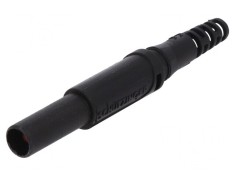 Mufă banană neagră 4mm 32A 1kVDC