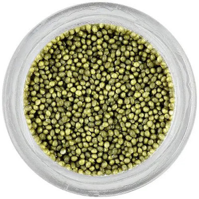 Decorații pentru unghii - perle verzi ca iarba, 1 mm foto