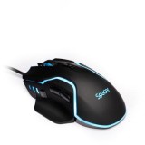 Mouse gaming Spacer SPGM-ALIEN-RACE, USB, 12.000 dpi, iluminare RGB (Negru)