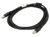 Cablu USB 2.0 A la B, 3m, negru, mufă aurită, Lanberg