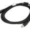 Cablu USB 2.0 A la B, 3m, negru, mufă aurită