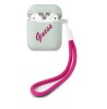 Husa Originala Guess AirPods 1 / 2 Blue - GUACA2LSVSBF, Albastru, Silicon