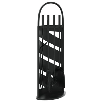 Set de unelte pentru semineu, 5 piese, 23x15x66 cm, otel foto