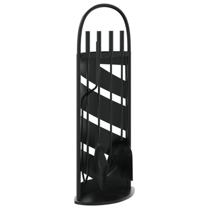 Set de unelte pentru semineu, 5 piese, 23x15x66 cm, otel