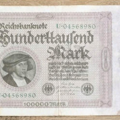 Bancnota 100000 Mark 1923 Germania
