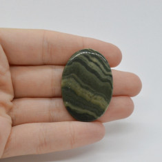 Cabochon jasp zebra verde 37x26x3mm c11