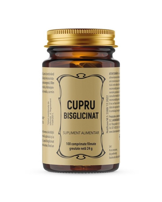 CUPRU CHELAT BISGLICINAT 100CPR