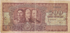 ROMANIA 500 LEI 1949 uzata foto