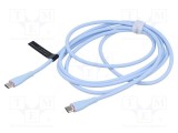 Cablul USB 2.0 USB C VENTION 2m 100W nichelat